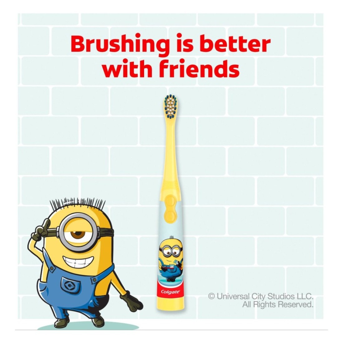 Colgate Kids Extra Soft Sonic Battery Powered Minions Toothbrush 1 Pcs
