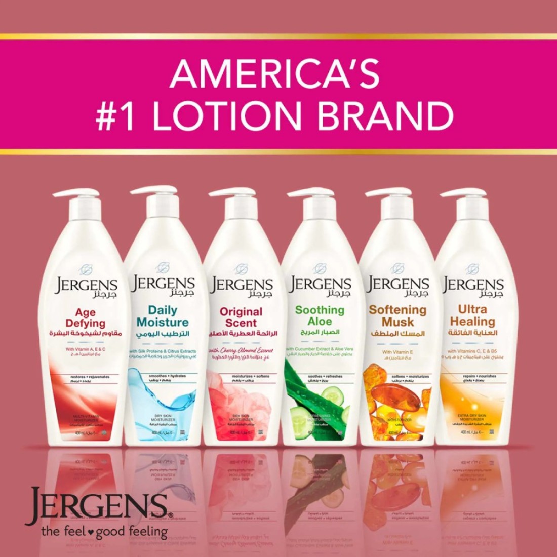 Jergens Age Defying Multi-Vitamin Moisturizer Body Lotion 400ml