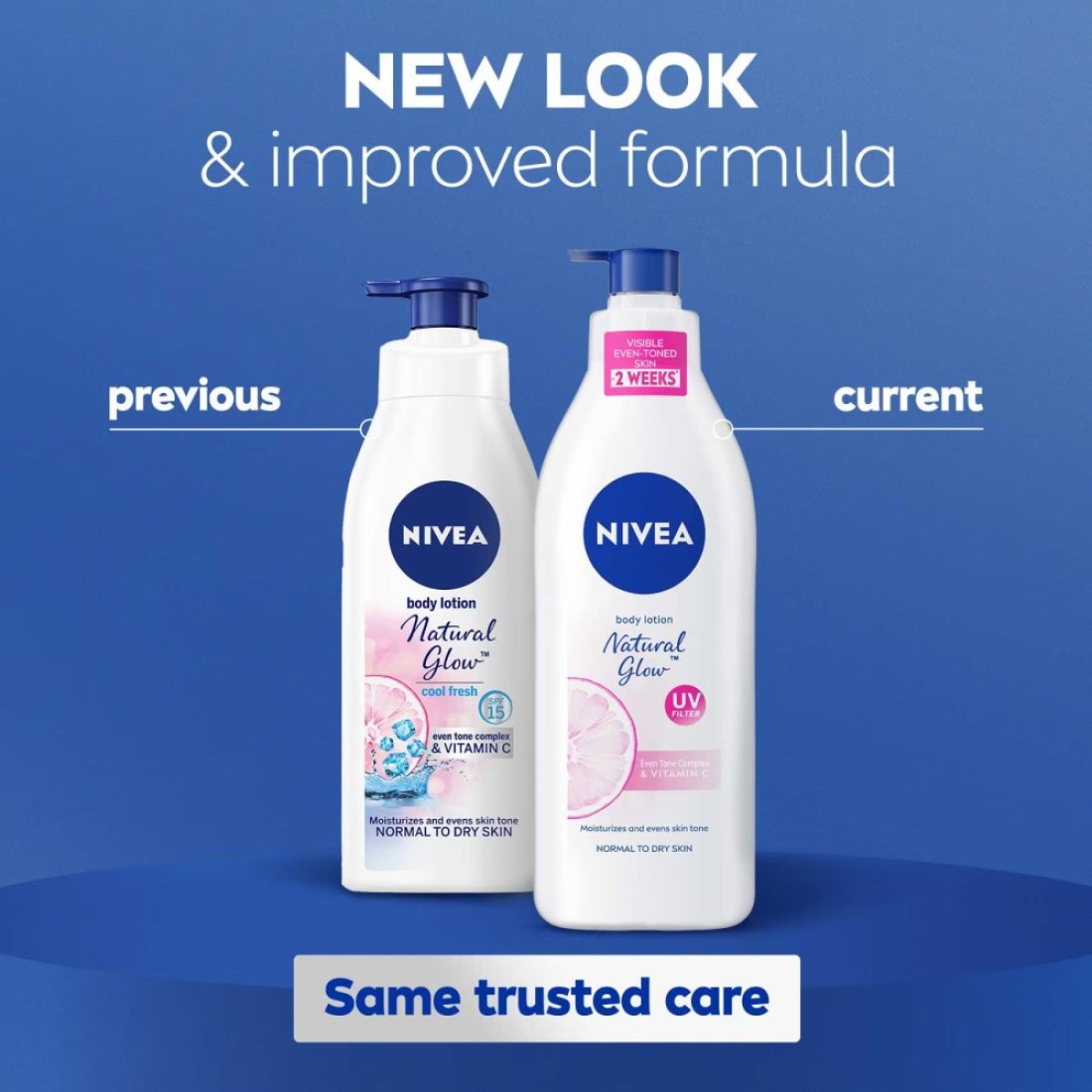 NIVEA Body Lotion, Normal to Dry Skin, Natural Glow, Vitamin C, 400ml