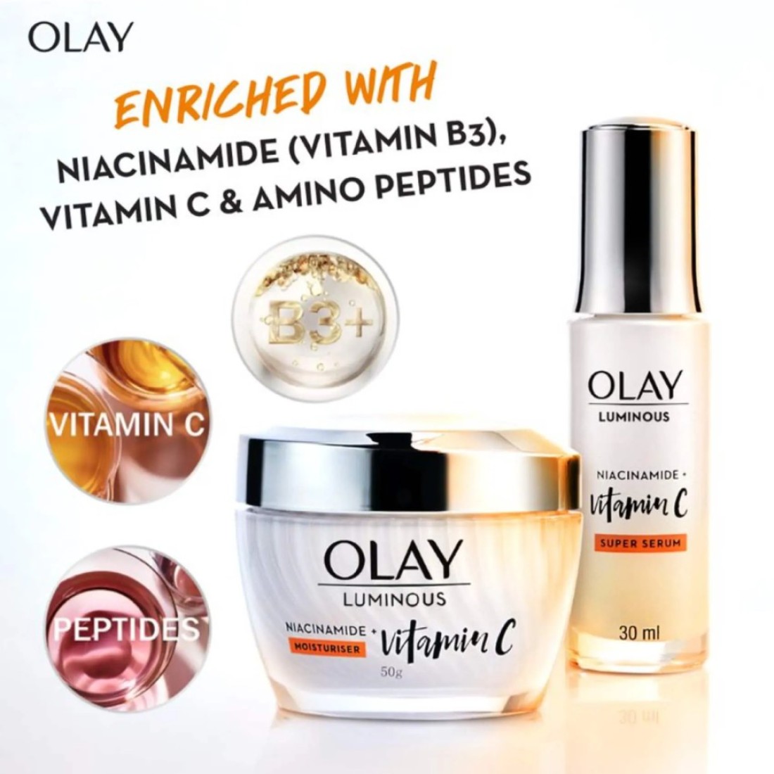 Olay Luminous Niacinamide + Vitamin C Face Moisturizer White 50g