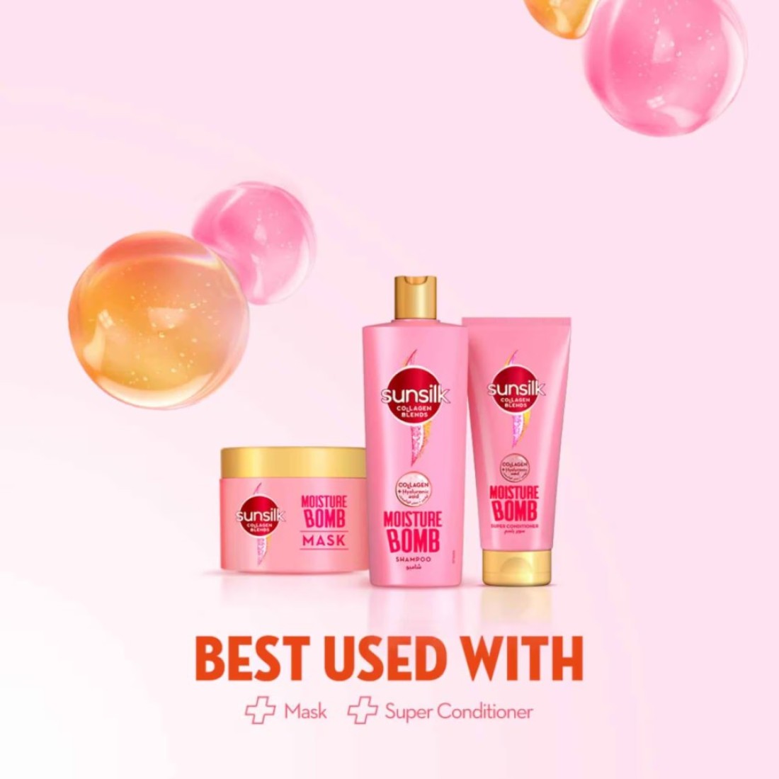 Sunsilk Collagen Blends Shampoo for dry hair Moisture Bomb 350ml