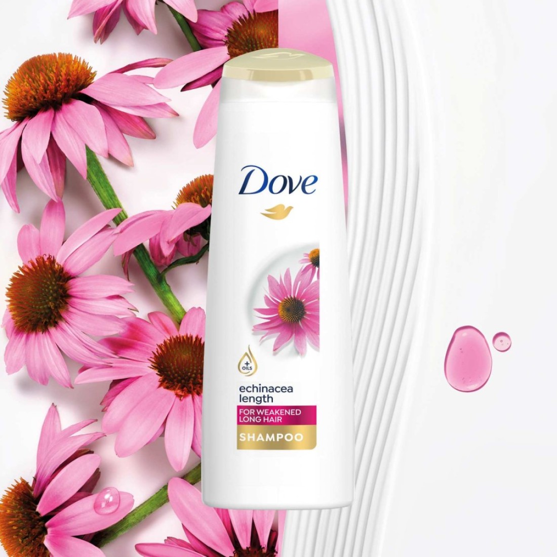 Dove Shampoo Strengthens Hair To Promote Hair Growth Echinacea Length 400ml