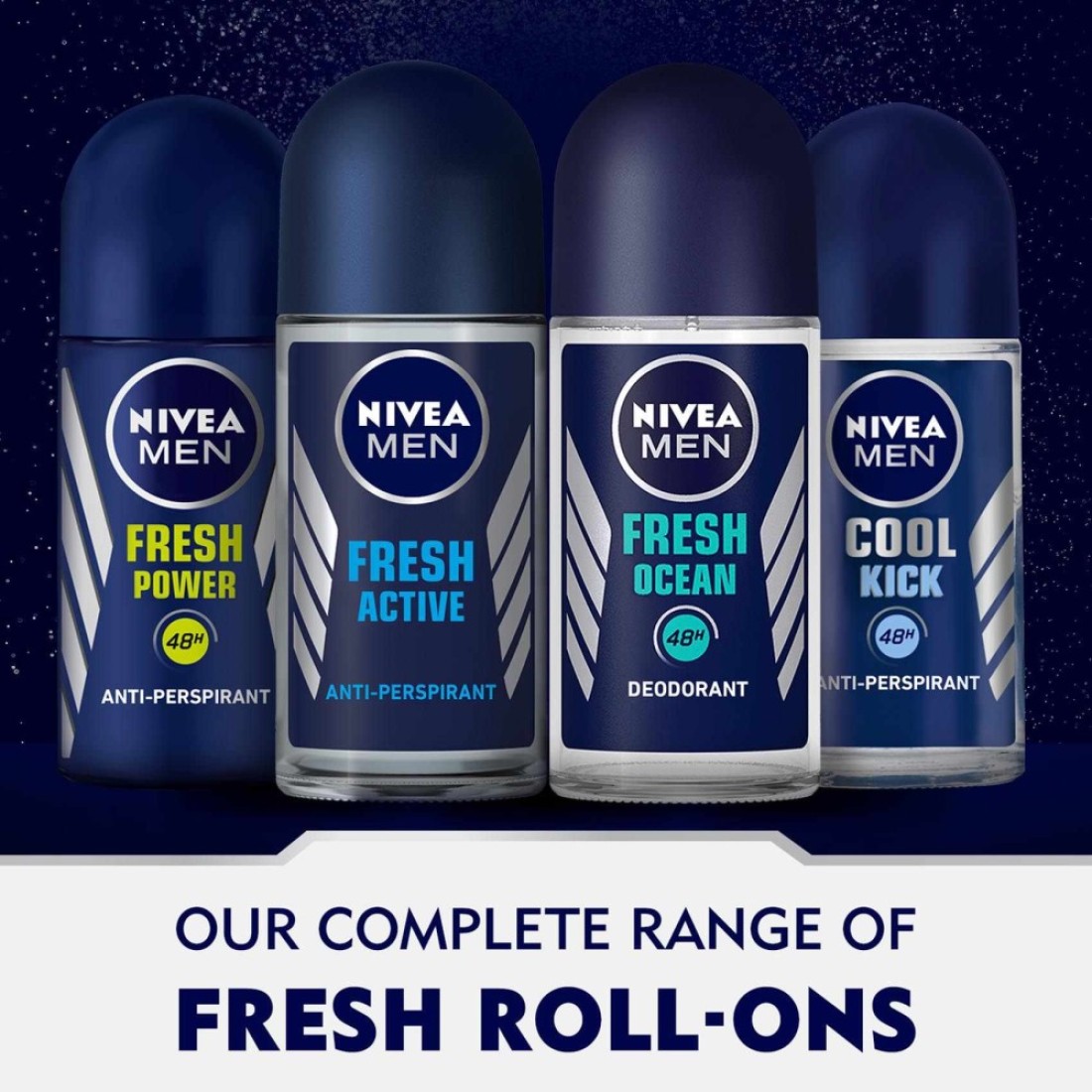 NIVEA MEN Deodorant Roll-on for Men Fresh Ocean Aqua Scent 50ml