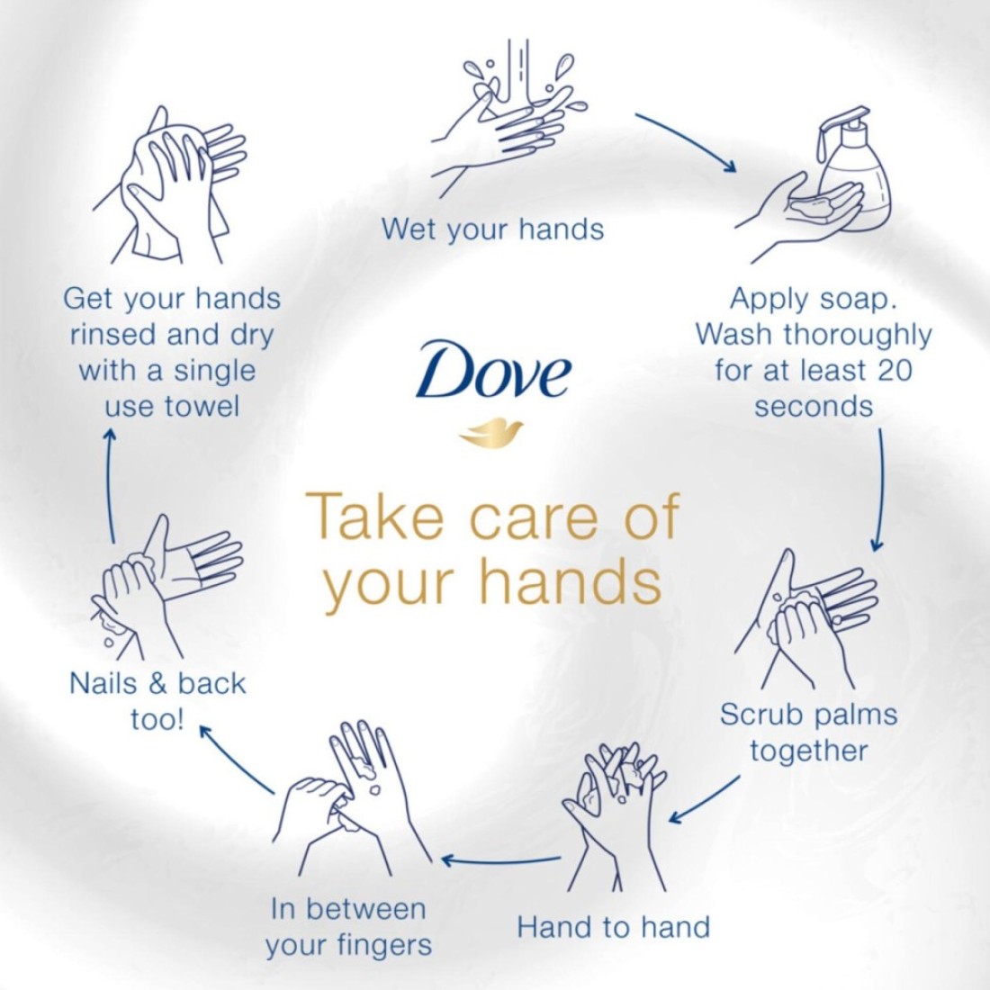 Dove Care And Protect Pampering Shea Butter And Vanilla Hand Wash White 250ml