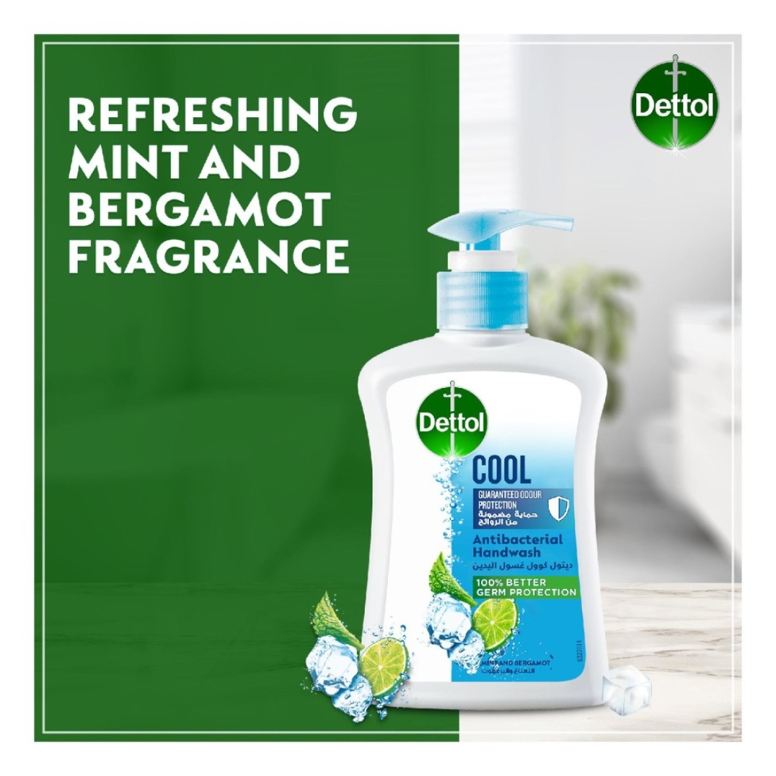 Dettol Cool Antibacterial Liquid Hand Wash Mint And Bergamot White 400ml Pack of 2
