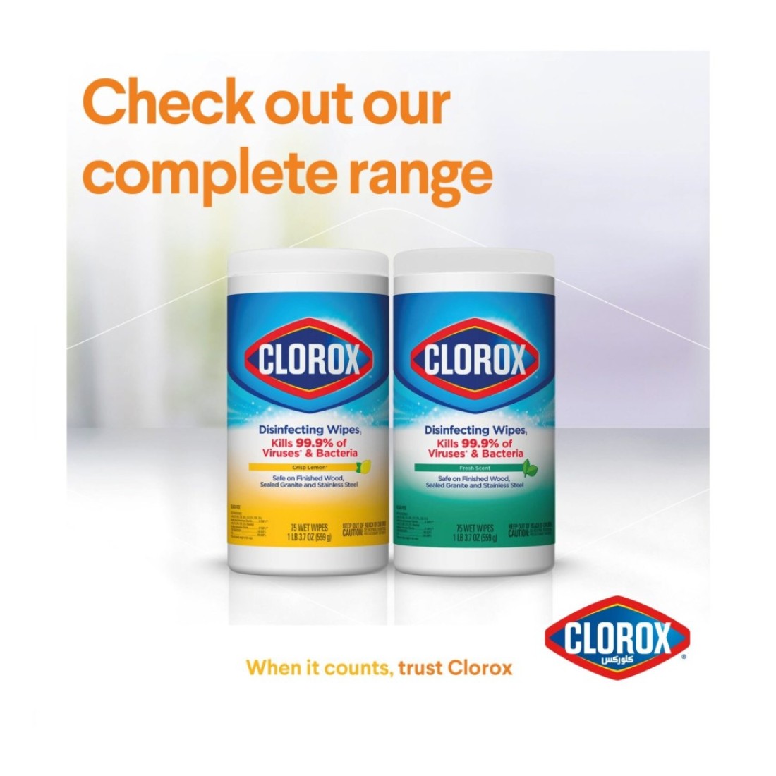 Clorox Disinfecting Wipes Crisp Lemon 75 Wet Wipes