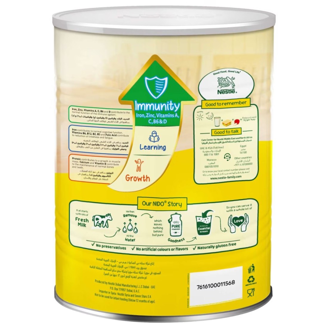 Nestle Nido Fortified Milk Powder 2500g Tin