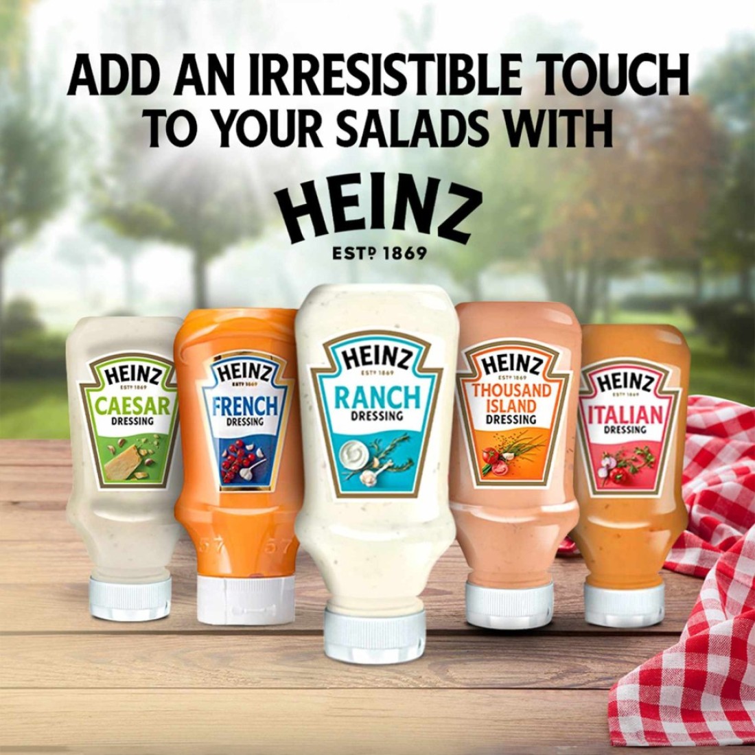 Heinz Ranch Dressing Top Down Squeezy Bottle 225ml