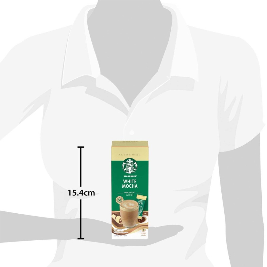 Starbucks White Mocha Premium Instant Coffee Mix, 24g Pack of 5