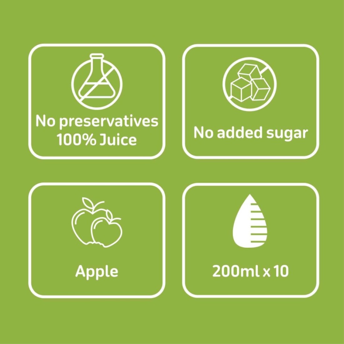 Carrefour No Added Sugar Apple Orange Juice 200ml Pack of 10 Assorted