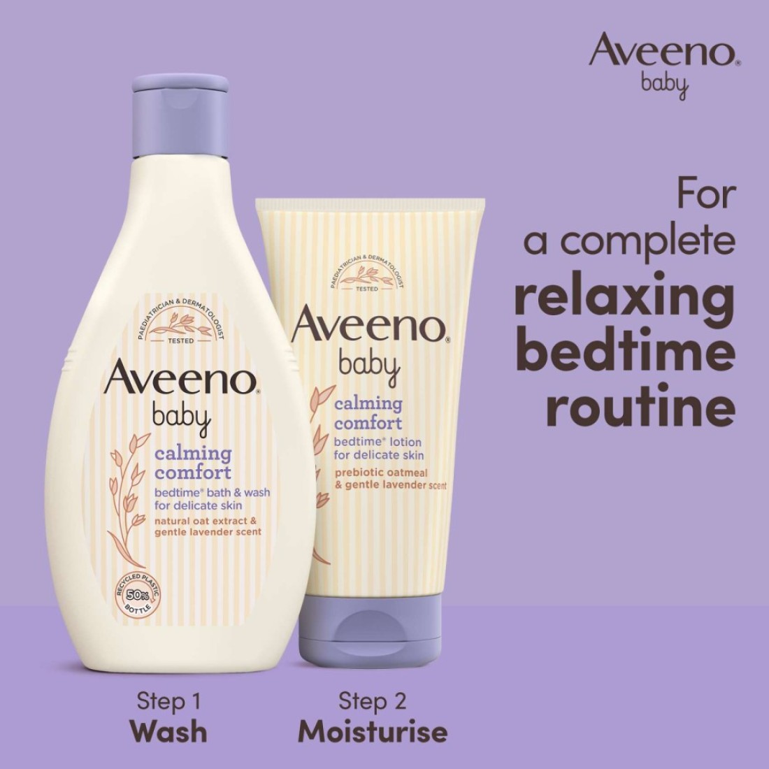 Aveeno Baby Calming Comfort Bedtime Bath And Wash 250ml