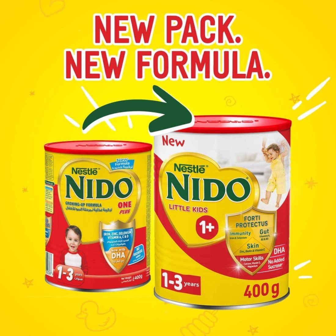 Nestle Nido 1+ Growing Up Formula Milk,1-3 Years, 400g