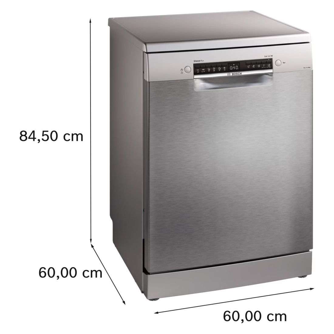 Bosch Series 4 Free-Standing Dishwasher SMS4ECI26M Brushed Steel 60cm 14 Place Settings