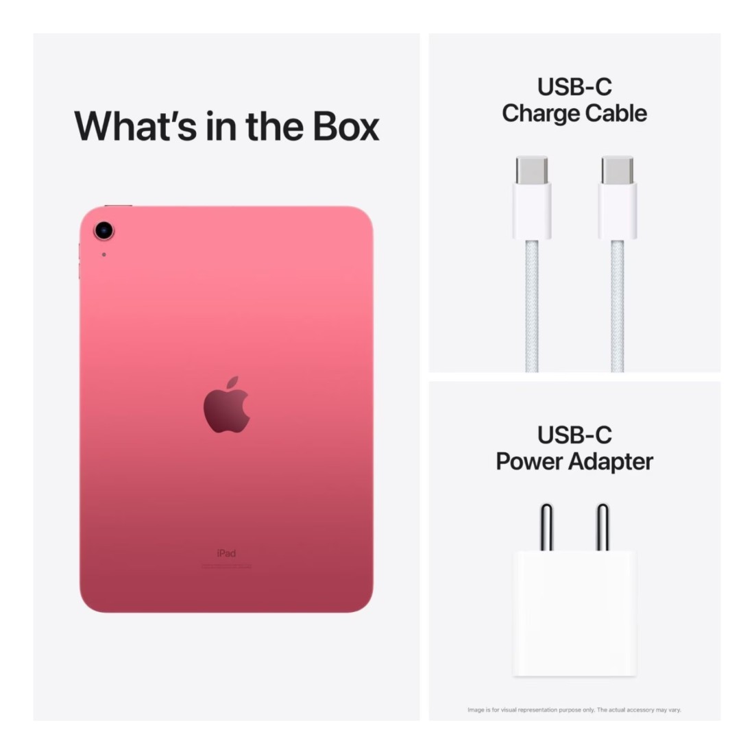 Apple iPad 10th Generation Tablet, 256GB, Pink, 10.9-Inch, 12 MP Camera, Multi‑Touch Window Display, Wi-Fi (UAE Version)