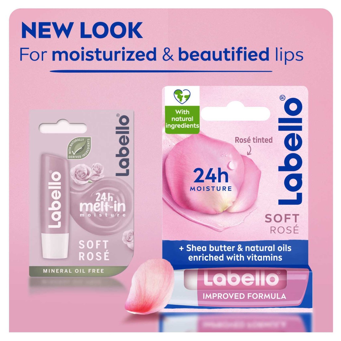 Labello Lip Care Moisturizing Lip Balm Soft Rose 4.8g