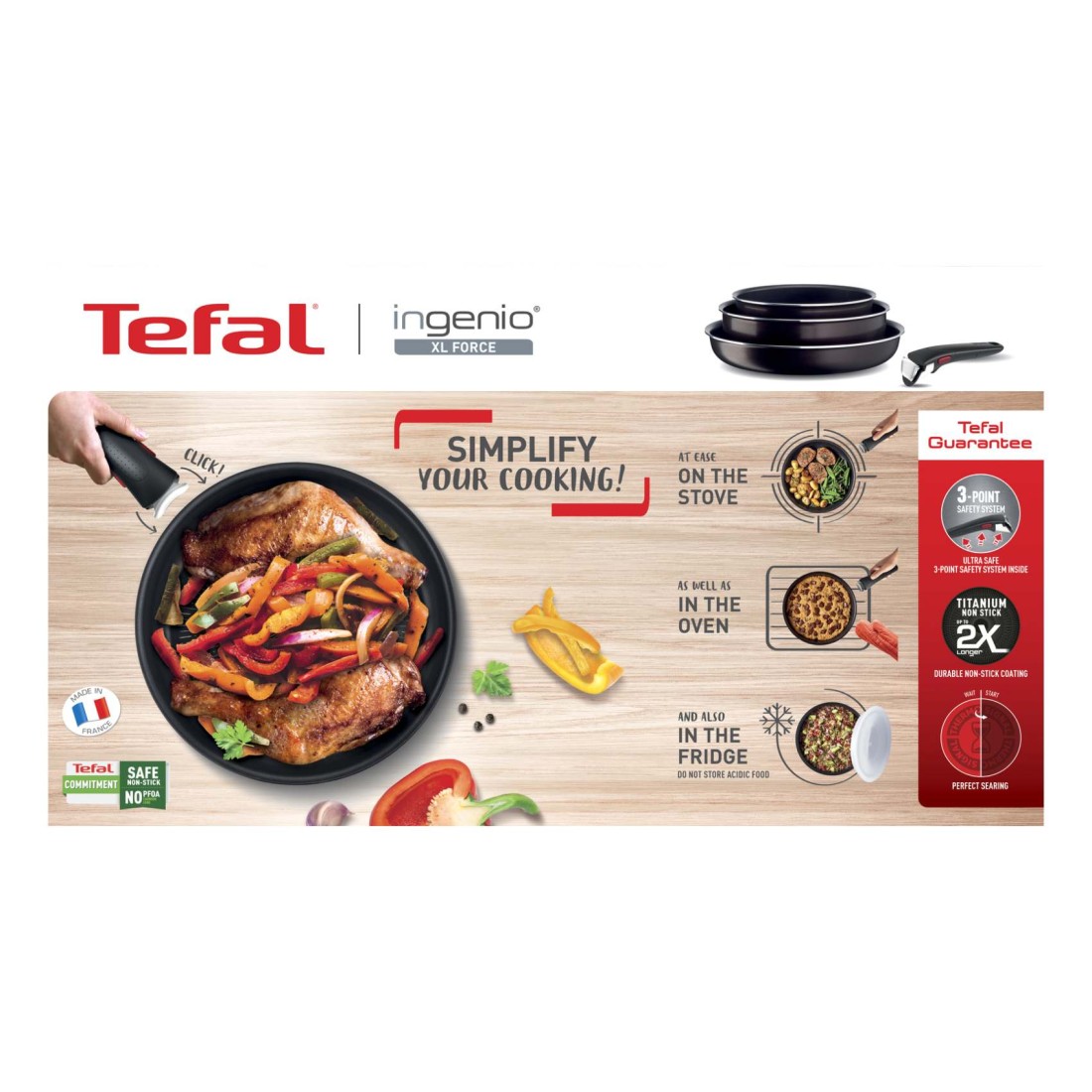 Tefal Ingenio Cook and Clean Cookware Set 7 PCS