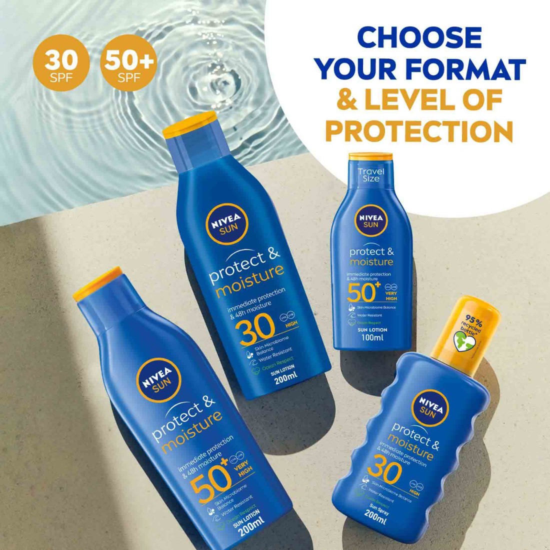 نيفيا صن لوشن للحماية والترطيب بعامل حماية من الشمس SPF 30، 200 ملل