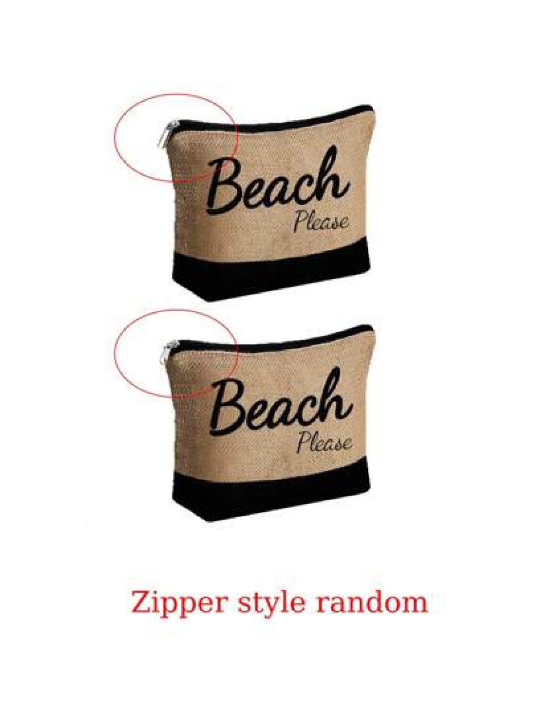 1set Beach Letter Print Tote Simple Linen Tote Reusable Grocery Shopping Tote Bag And Makeup Bag Holiday Gift Bag Perfect For Vacation Travel Khaki Summer Essentials Perfect For Vacation Holiday Suita