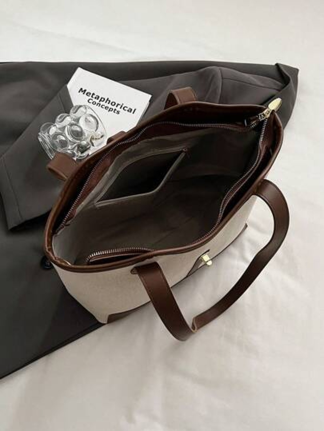 Casual Business Large Capacity Foldable Dual Strap Tote Bag Suitable For Girls Ladies Shopping Work Commute Outdoor Activities Business Events Gift For Mothers New In Fall Winter Larrge Capacity Shoul