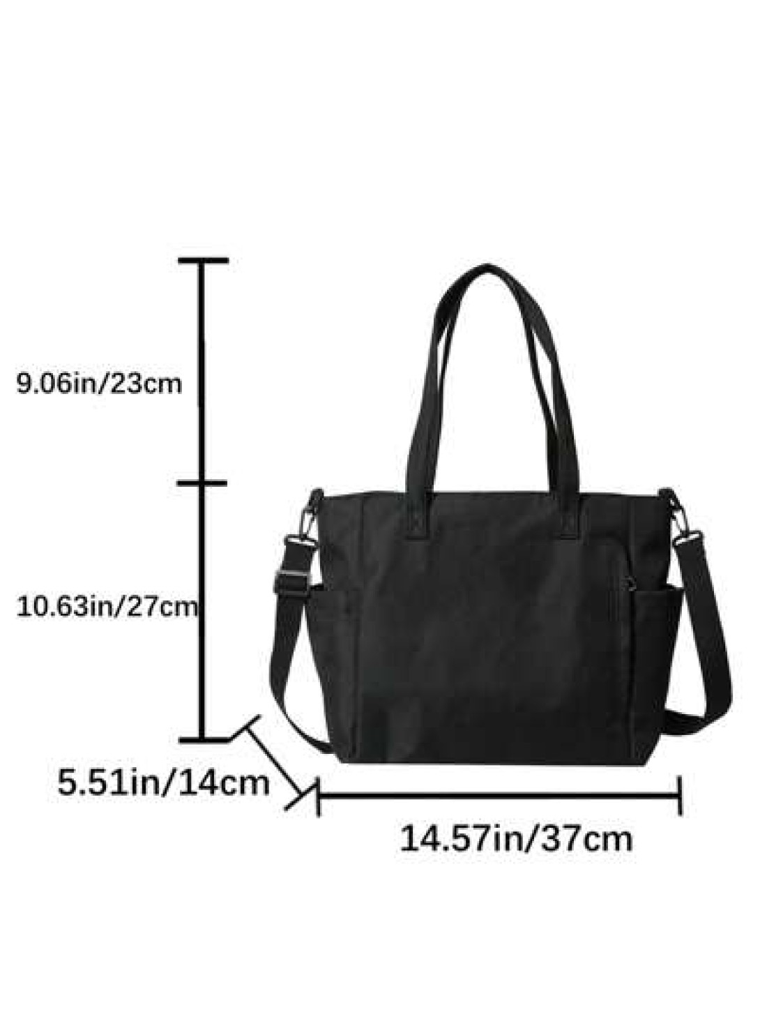 New Fashion Nylon Plain Color Women Shoulder Bag Large Capacity Multi Pocket Suitable For Travel Commute Camping School Versatile And Adjustable One Shoulder Cross Body