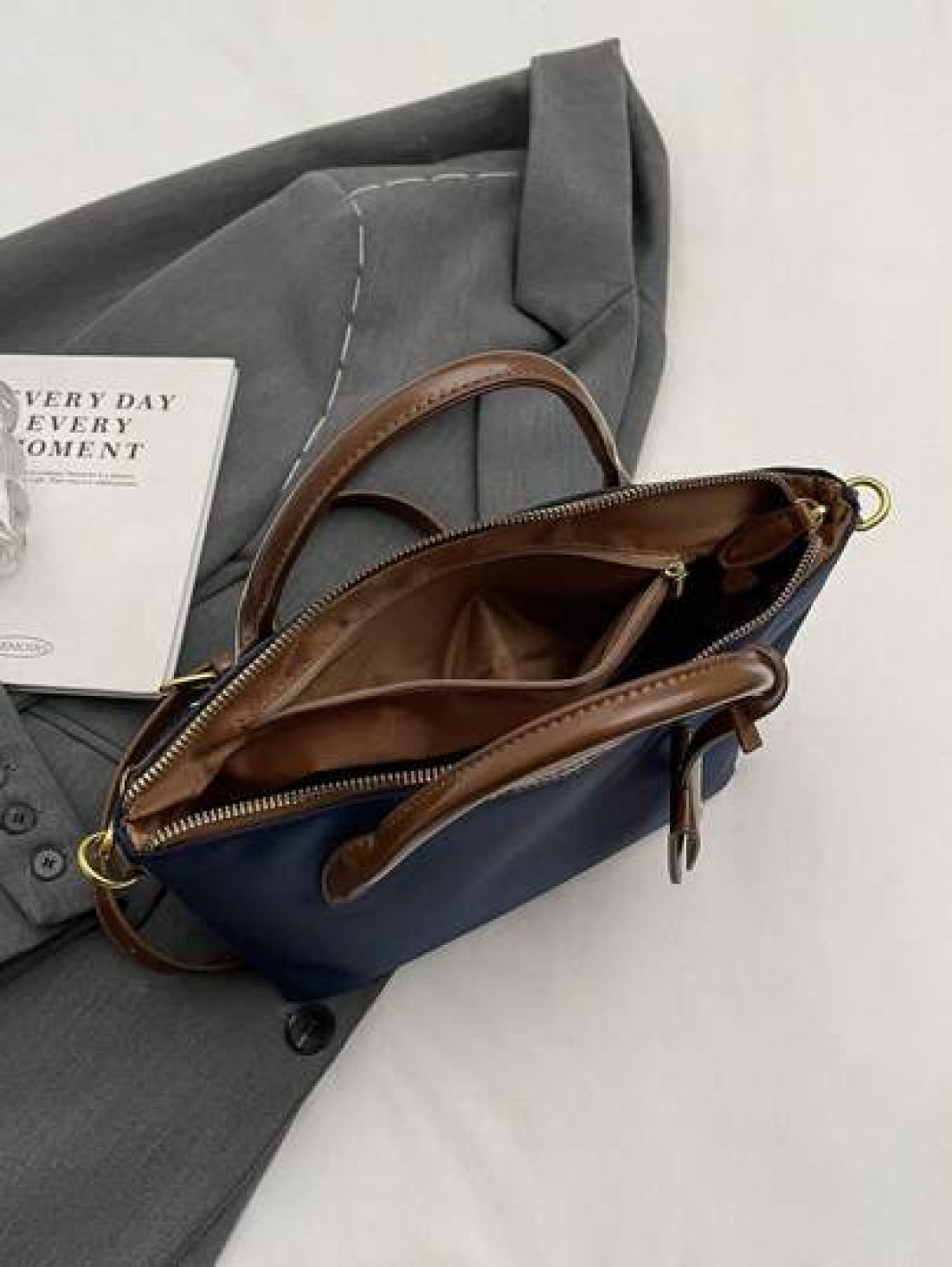 Women s Handbag Large Capacity Dumpling Shaped Tote Bag Fashionable Shoulder Bag In Blue