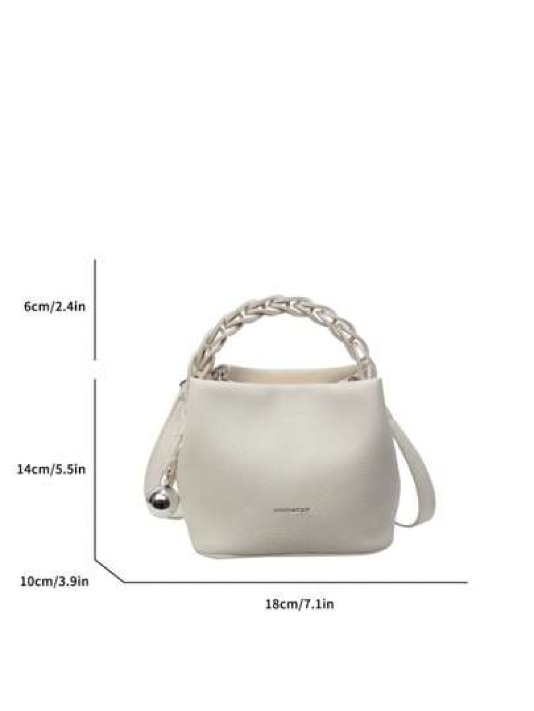 Fashion Joker Pu Waterproof Fabric Letter Pattern Design Metal Pendant Decoration Design Portable Square Bag Preparation Of Portable Elegant Handbag Business Commuter Bag Suitable For Work High End Fa