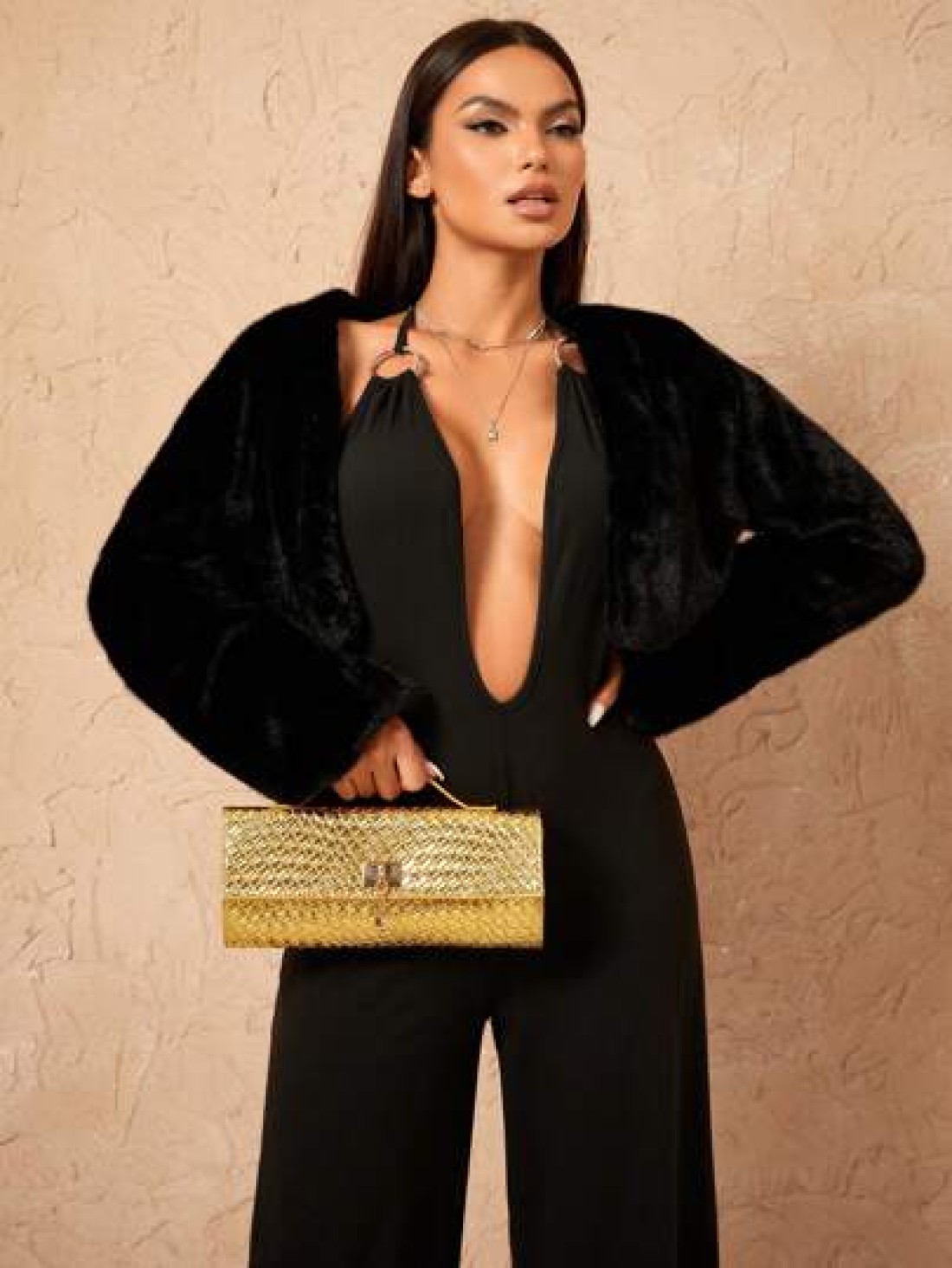 SHEIN SXY Ladies Women Top Handle Bags Woven Bag Fashionable Simple Elegant Versatile Classic Gold For Classic Commute Office Date Daily Shopping Afternoon Tea Party Prom Club Date Birthday Evening Da
