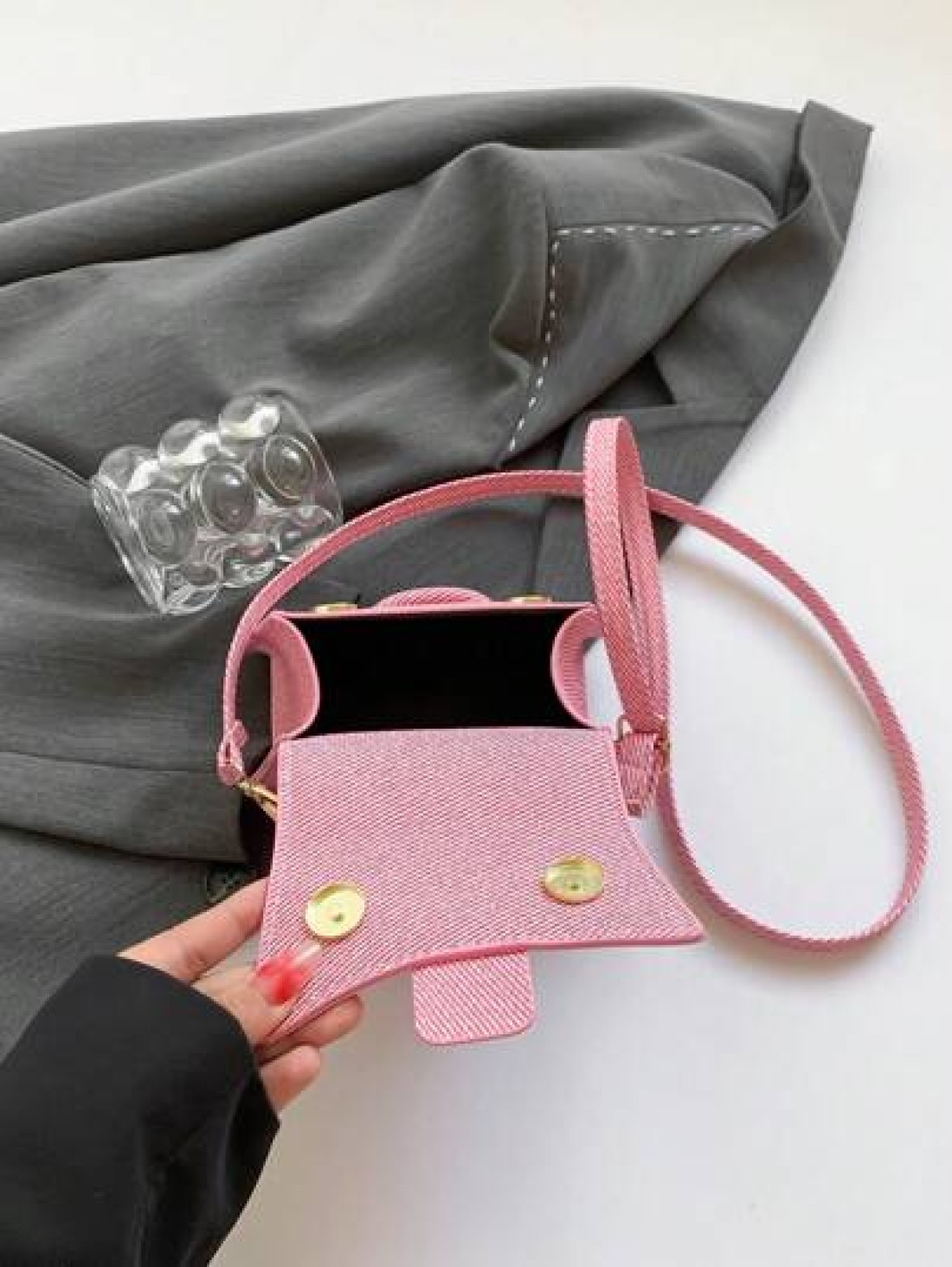 Mini Square Handbag Fashionable High Quality Makeup Bag New Solid Color Versatile Tote Bag Women Purse