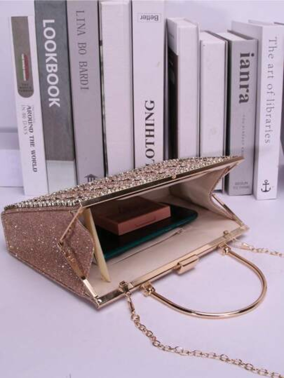 Diamond Rhinestone Glitter Handbag Crossbody Shoulder Clutch Purse Glamorous Elegant For Wedding Party Birthday Daily Use