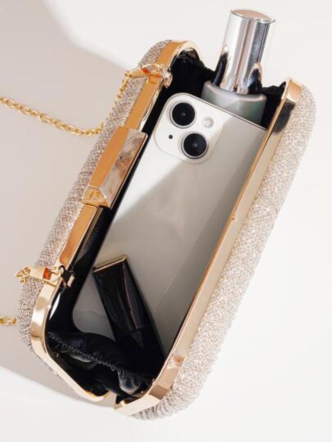 Vincy Glitter Handbag Glamorous Elegant Exquisite Quiet Luxury Sequin Stylish Luxury Shiny Evening Bag With Pleats Detail Clutch Shoulder Crossbody Chain Bag For Women For Party Girl Woman Bride Perfe