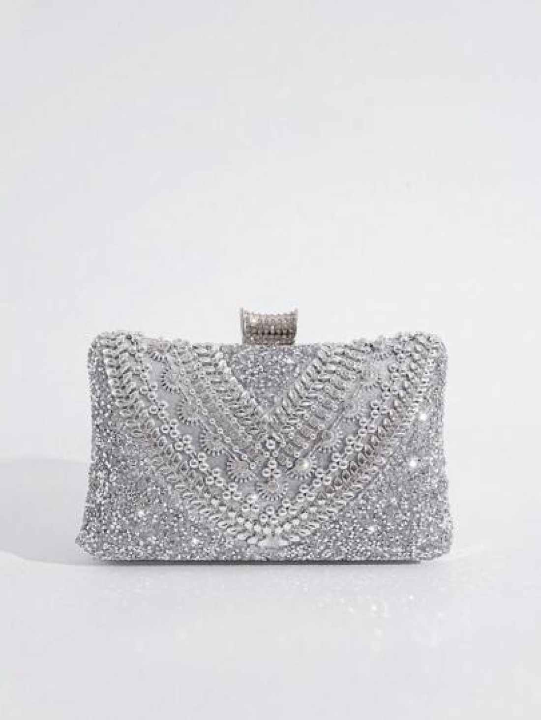 Rhinestone Embellished Evening Clutch Handbag Women s Shoulder Crossbody Chain Bag Square Mini Party Purse Glamorous Rhinestone Bag