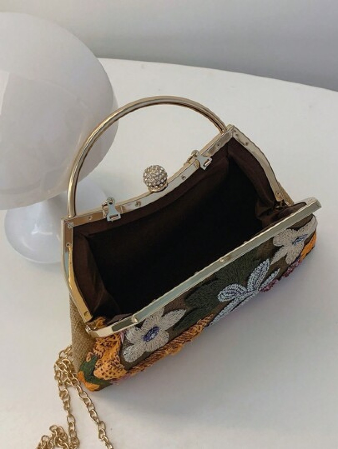 Embroidered Floral Tulle Sequin Patchwork Retro Chic Clutch Bag Elegant Women s Evening Handbag For Party Perfect For Party Wedding Prom Dinner Banquet Matching With Holiday Party Dress Evening Dress