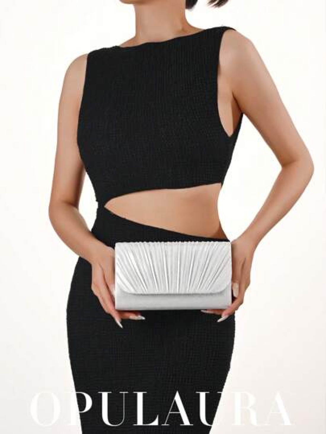OpulAura Fashionable Shiny Patent Leather Flap Clutch Bag Luxurious High End Leather Evening Bag Metallic Leather Women Envelope Chain Shoulder Bag For Gala Party Birthday Prom Wedding