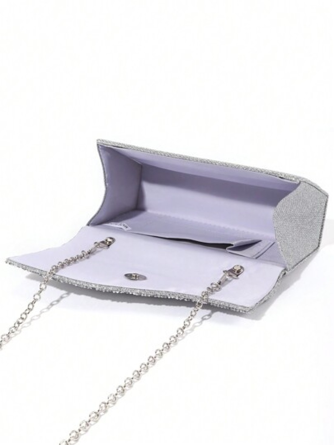 1pc Mini Glitter Shiny Chain Folding Wrinkle Square Bag For Wedding Party Evening Tready Party Bags Perfect For Party Wedding Prom Dinner Banquet Perfectly Matching With Prom Dresses For Women Prom Ac