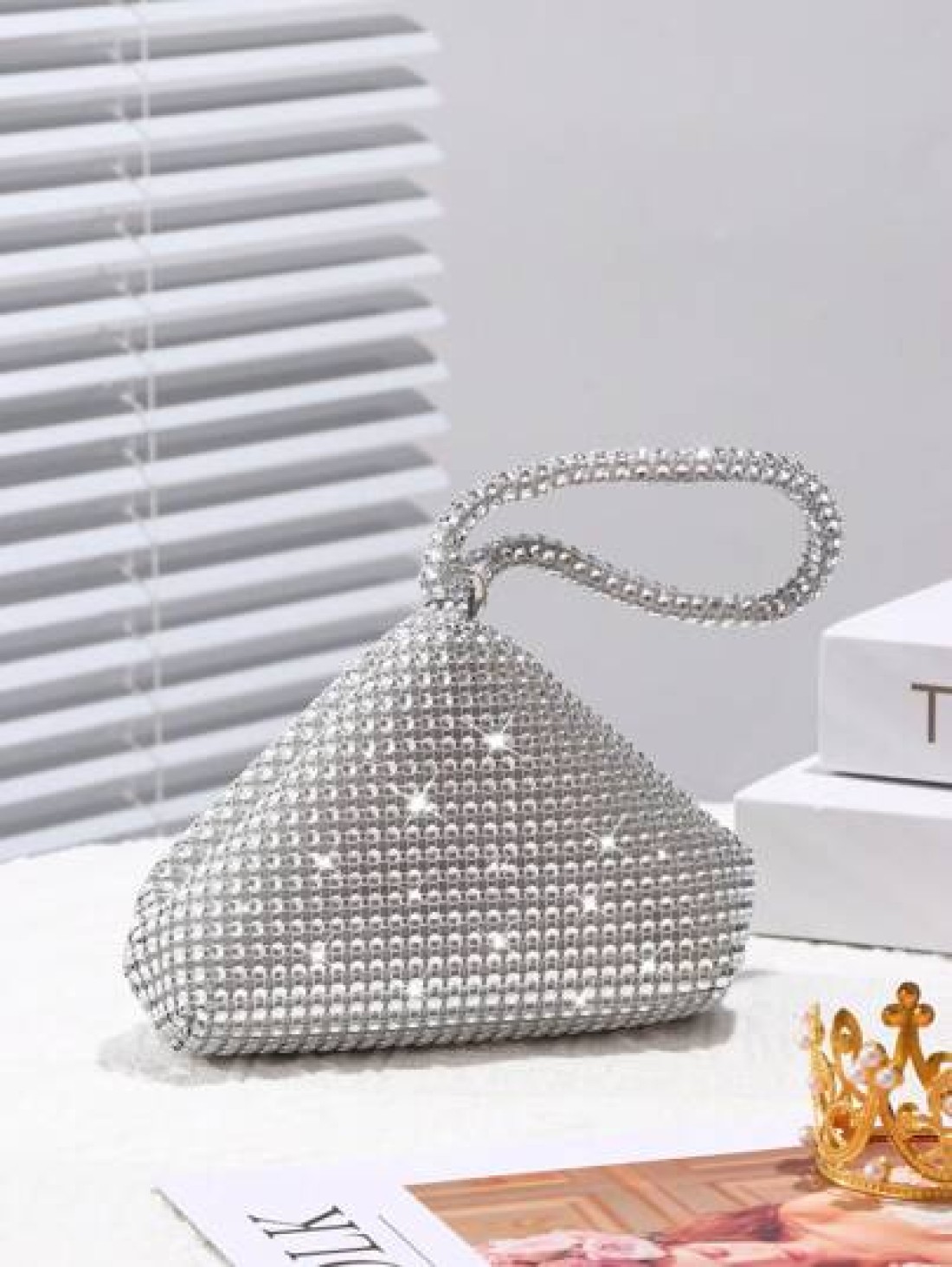 Glamorous Glitter Bling Sequin Luxury Shiny Women s Mini Sparkling Rhinestone Clutch Bag Suitable For Wedding Party Dance Birthday Gift Makeup Bag Evening Bag Dinner Bag For Party Girl Woman Bride