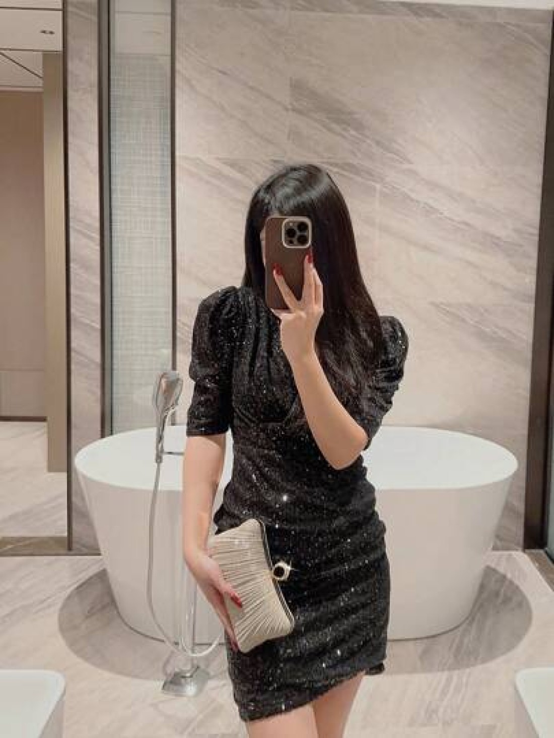 1pc Shiny Glamorous Box Shaped Evening Clutch Bag With Luxurious Rhinestone Decor For Formal Party Wedding Prom