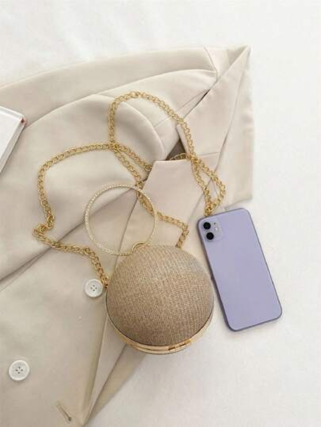 Dedoo Lightweight Business Casual Rhinestone Decor Bucket Bag Mini Drawstring Design Clear Bag Faux Pearl Bag Evening Bag Dinner Bag Glamorous Elegant Exquisite Quiet Luxury Rhinestone For Party Girl