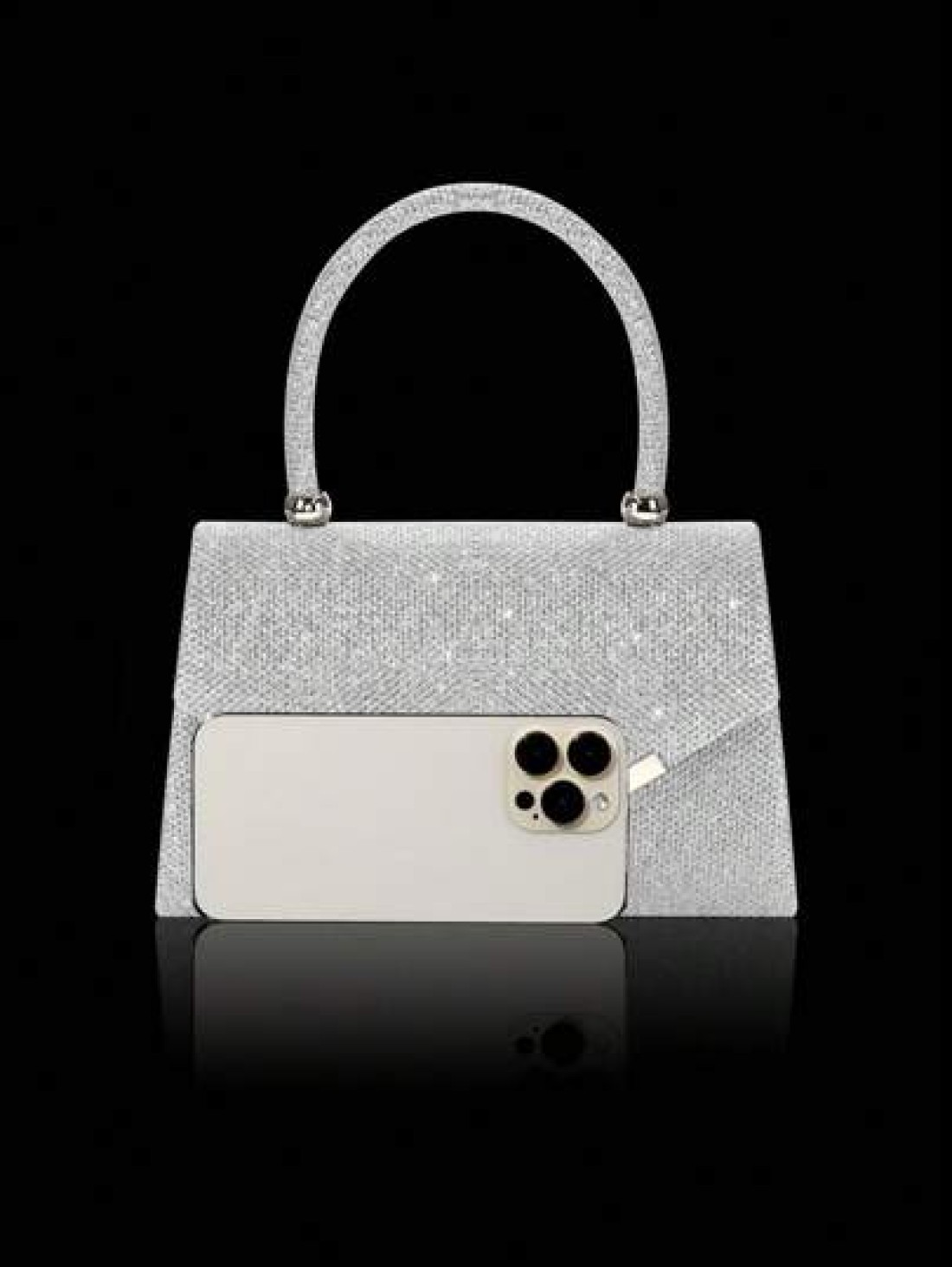 Shiny Elegant Fashionable Charming Rhinestone Flap Handbag Exquisite Women s Evening Bag Matched With Glitter Rhinestone Jewelry Three Pieces Set Luxurious And Exquisite Rhinestone Necklace Bracelet A