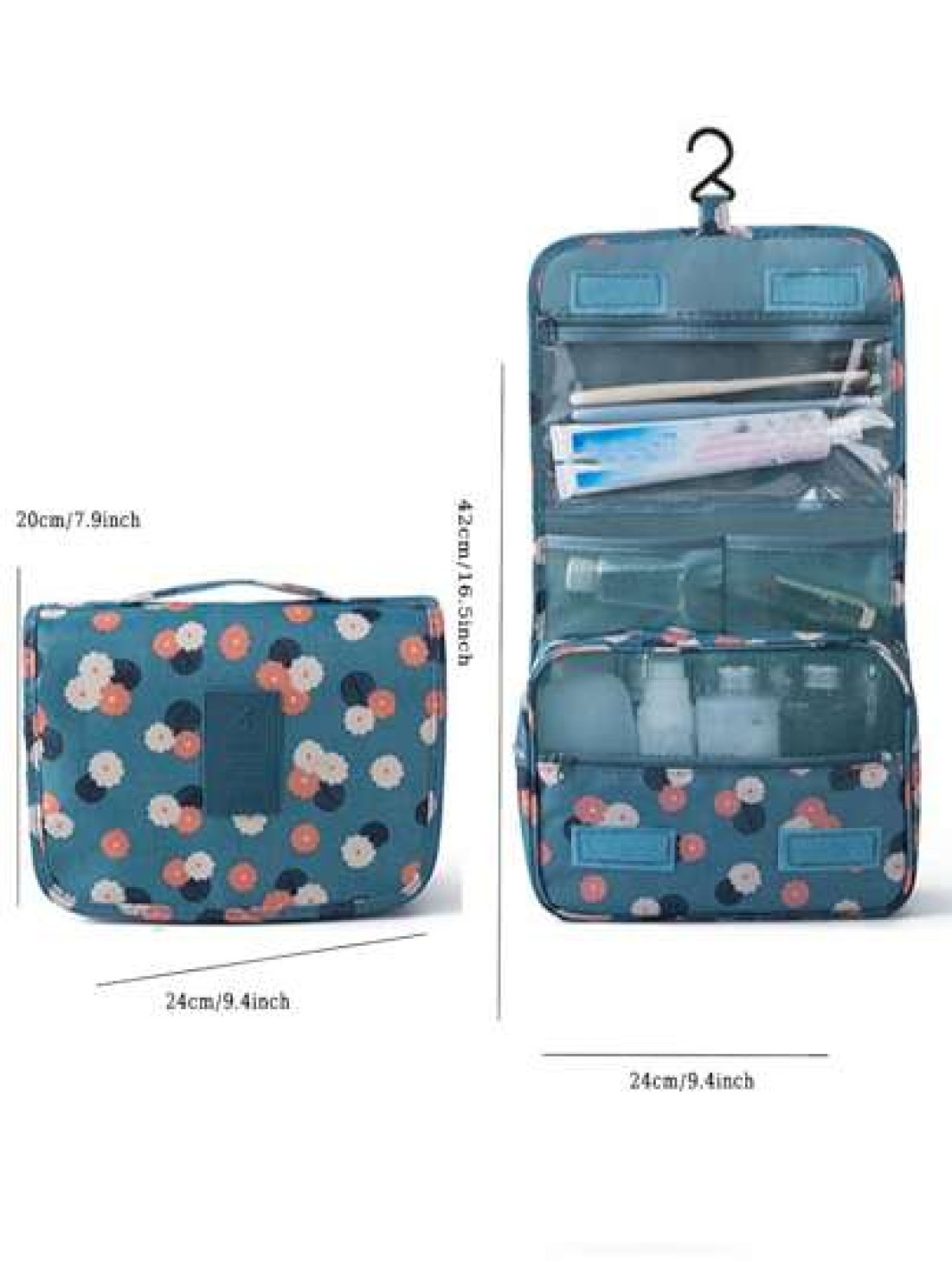 1pc Hanging Toiletry Bag Portable Handbag Zipper Bag Cosmetic Bag Makeup Organizer Bag Waterproof Toiletry Bag Multi Functional Skincare And Cosmetic Storage Bag Travel Organizer Makeup Bag Bathroom T