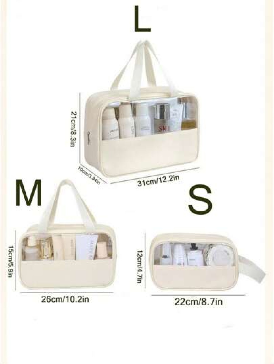 3pcs Set 1 Summer Travel Cosmetic Bag Waterproof Toiletry Bag Multi Functional Makeup Organizer Bag Travel Makeup Brush Holder Bag Portable Travel Organizer Pouch Suitable For Skincare Cosmetics Makeu