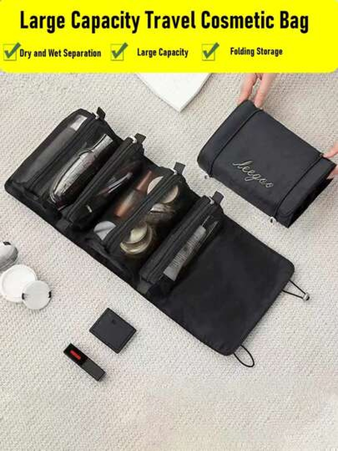1pc Women s Waterproof 4 In 1 Travel Toiletry Bag Detachable Makeup Bag Cosmetic Pouch Pink Bathroom Bag Storage Bag Makeup Brush Holder Portable Compartment For Cosmetics Makeup And Lipstick Great Fo