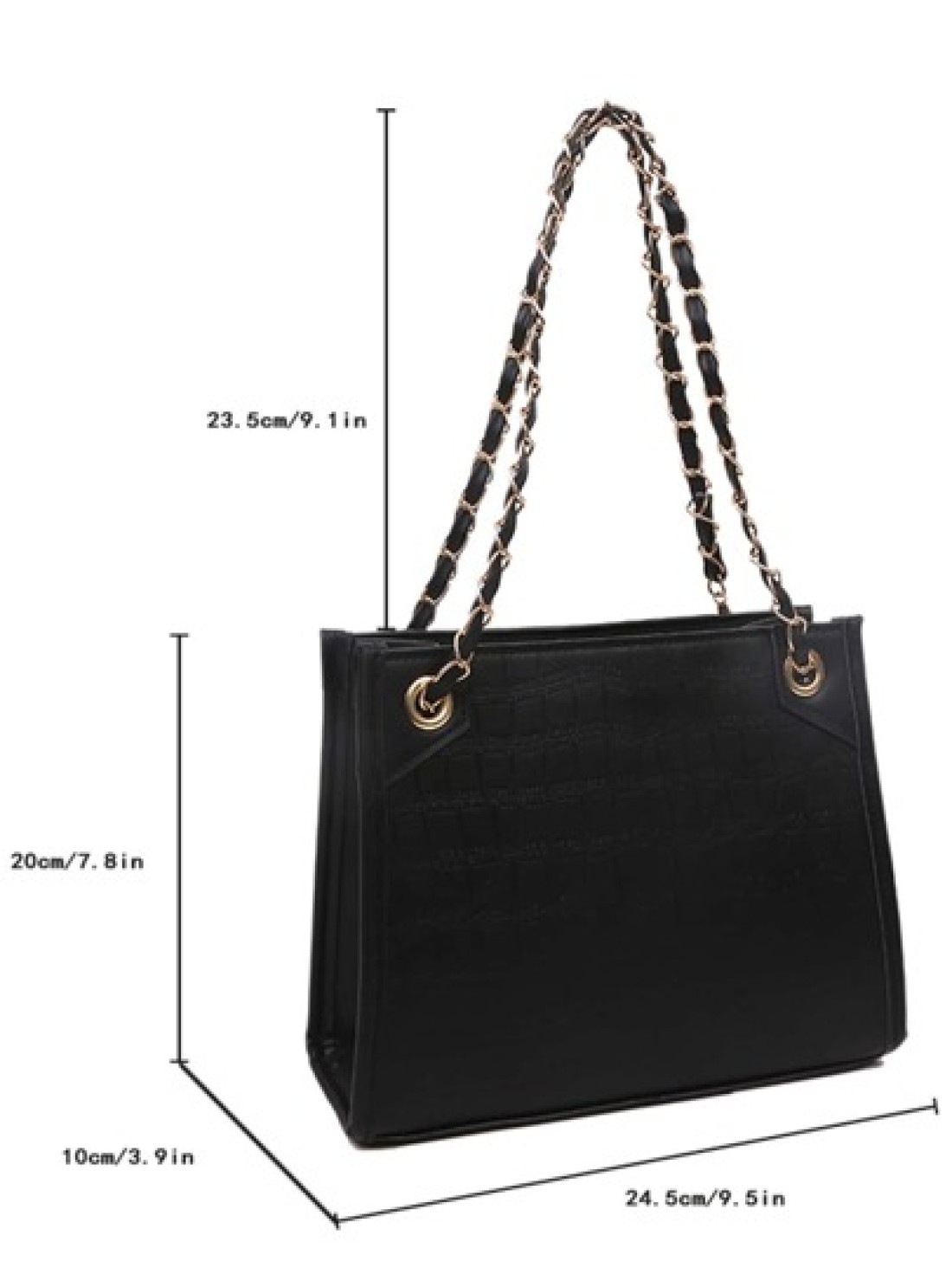 Lightweight Business Casual Crocodile Embossed Chain Square Bag For Teen Girls Women College Students Rookies White collar Workers Perfect for Office Work Business Commute Best Work Bag for Women For