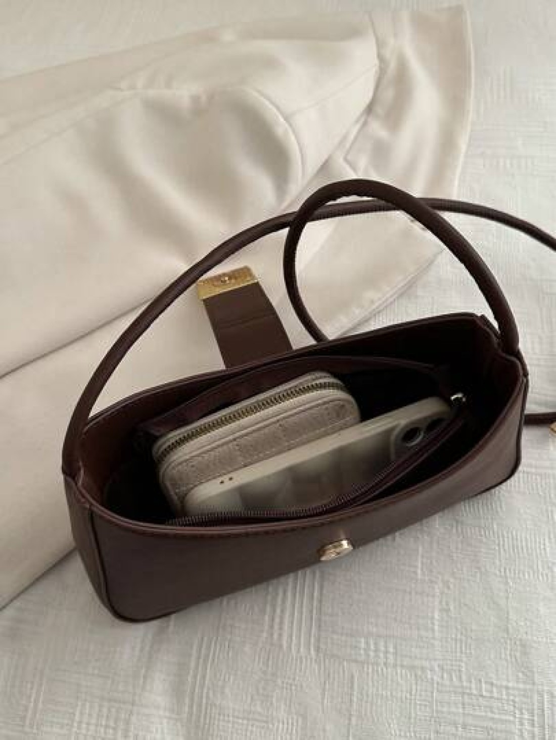New Luxury Simple Solid Color Versatile Women Shoulder Bag