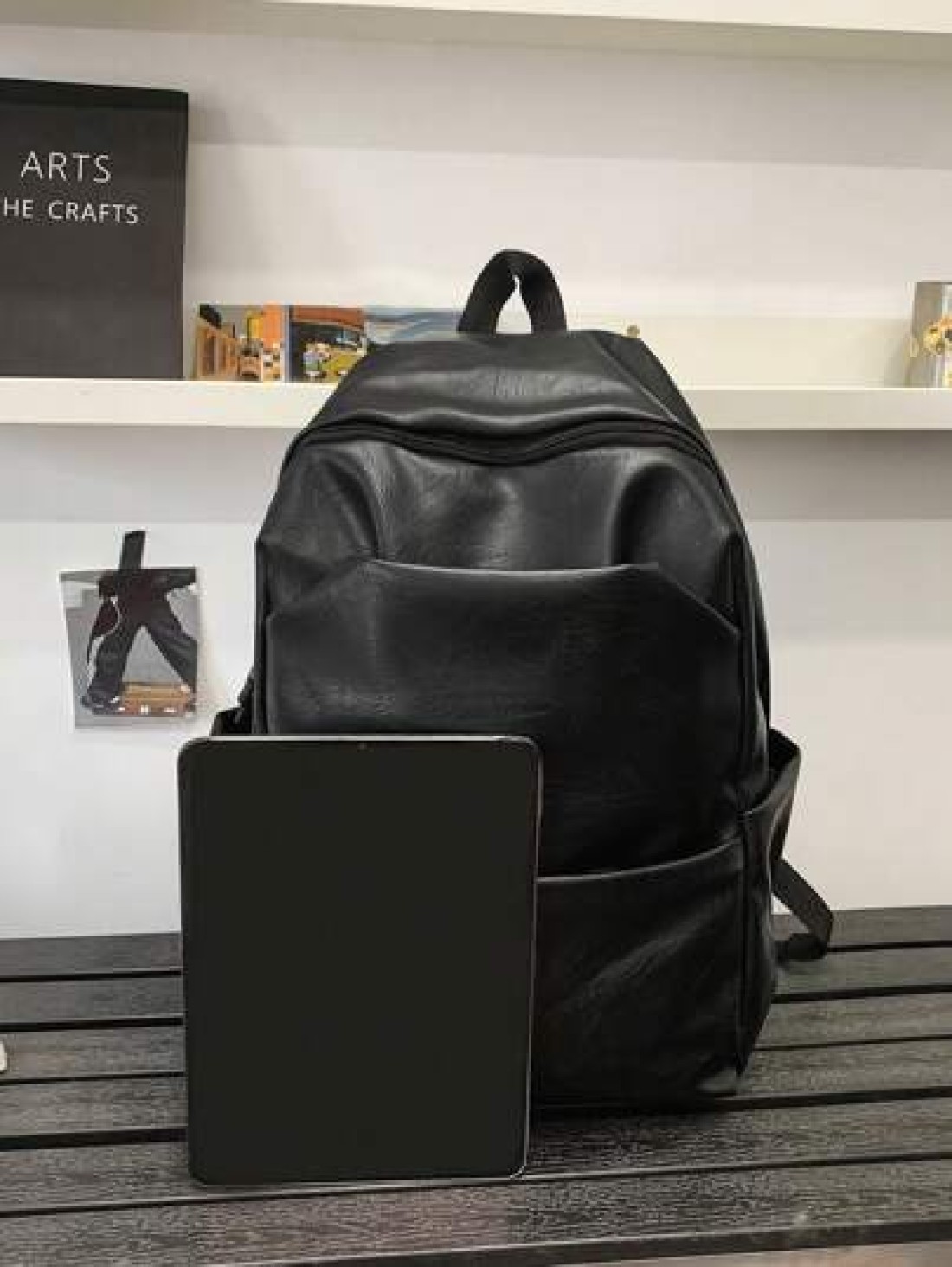 Men s Simple Functional Backpack Large Capacity Water Repellent Oil Wax Leather Material Multi Compartment And Multi Compartment Wear Resistant Backpack Sponge Buffer Zone On The Back Widened Comforta