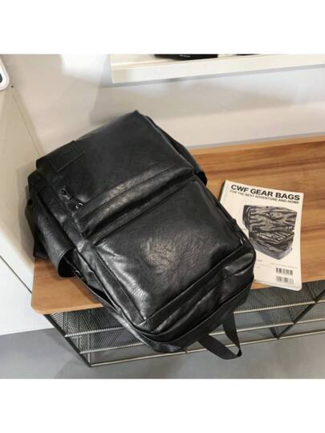 14 7inch Laptop Backpack Large Capacity Rucksack For School Teenagers Boys Men PU Leather Backpacks Male Schoolbag