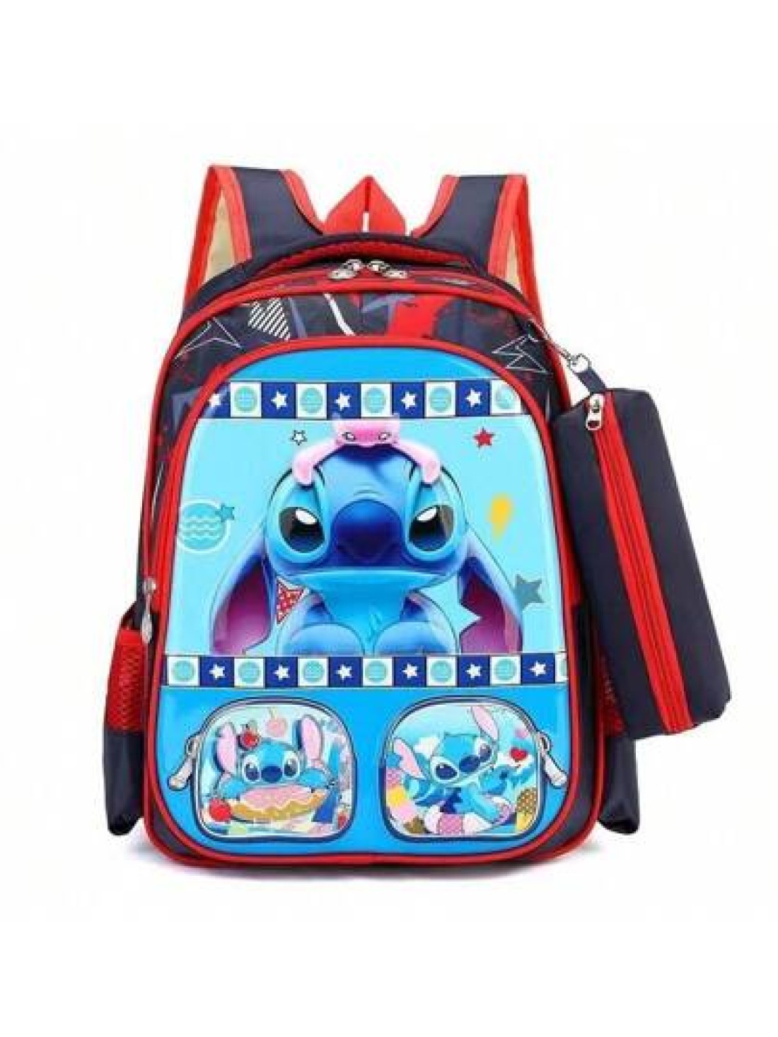 Disney Stitch Cute Cartoon Spider Man Backpack Children s Boys And Girls Large Capacity Backpack Primary School Student 1st Grade School Bag Growth Reward Free Pencil Case