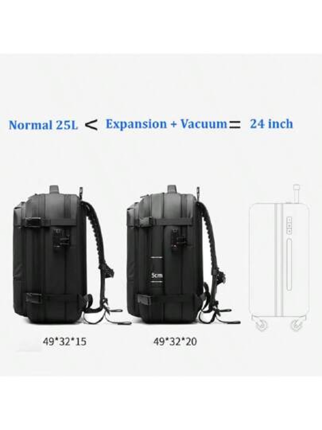 Men s Travel Backpack 17 Laptop Backpack Vacuum Compression Backpack Business Large Capacity School Backpack Expand Outdoor Backpack Commute Book Bag School Bag Gifts Fall Christmas Scream Bag Backpac