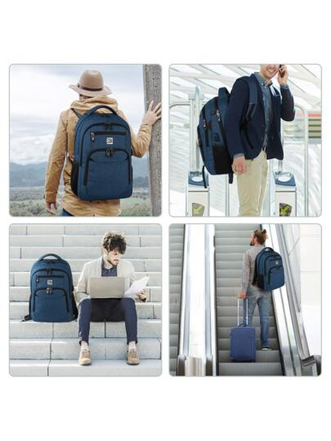 Laptop Backpack 15 6 Inch Large Travel Backpack Best Gift Water Proof Computer Backpack Work Business College Backpack Book Bag Friendly Carry On Backpack With USB Port Rucksack Summer School Bag Wate
