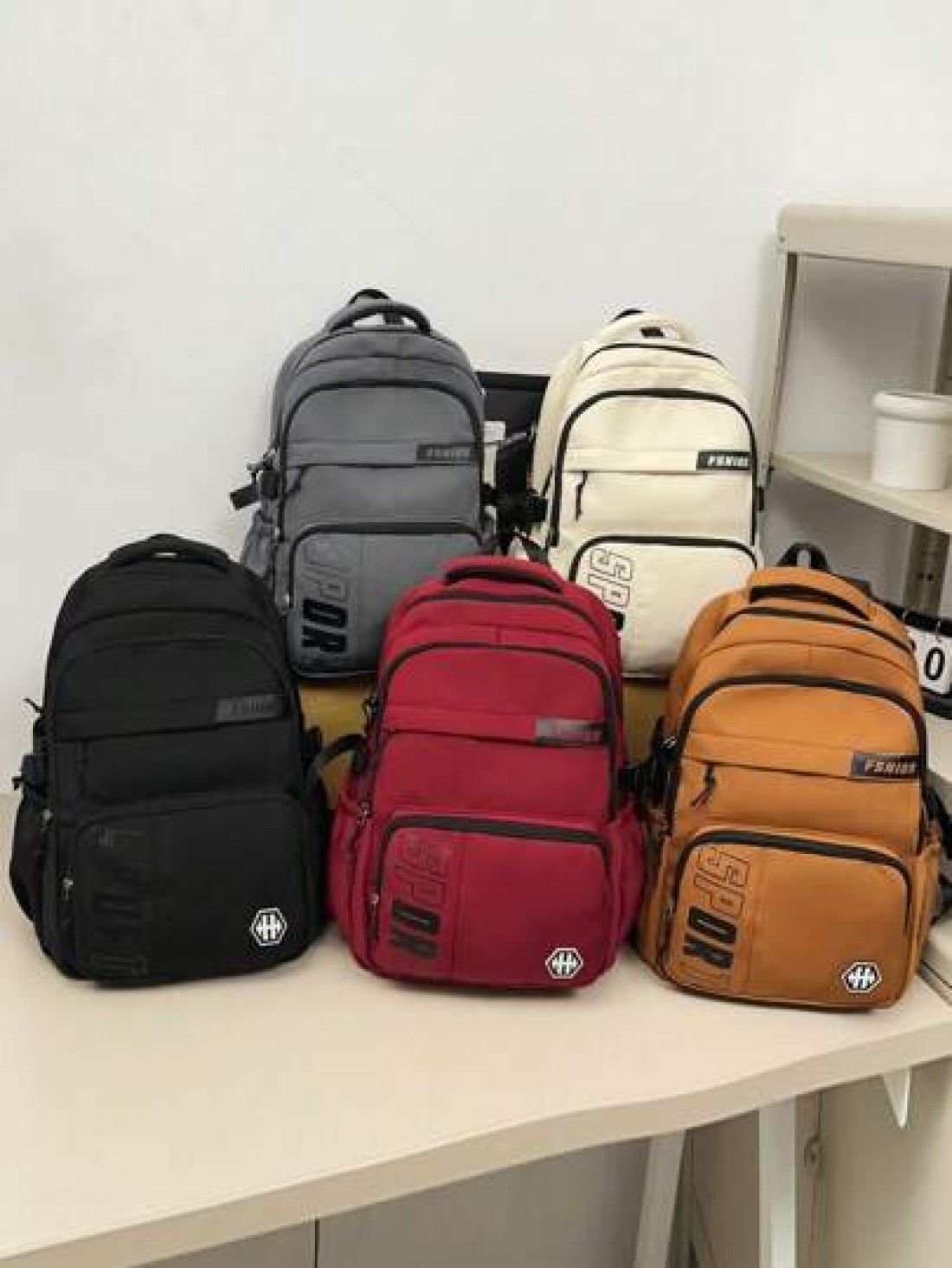 Large Capacity Men s Backpack Stylish And Simple With Multiple Pockets Suitable For Students Versatile Letter Print Commuting Unisex
