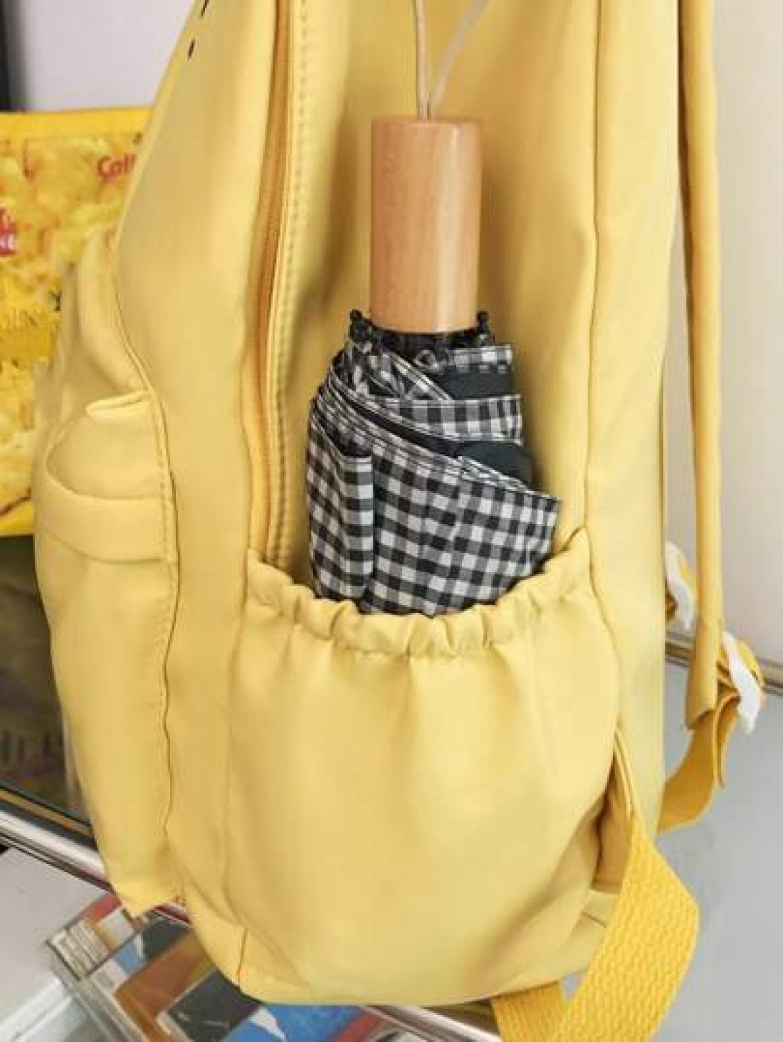New Solid Color Large Capacity Letter Printed Backpack Fashionable And Versatile Casual Student Classroom Commuter Backpack Unisex